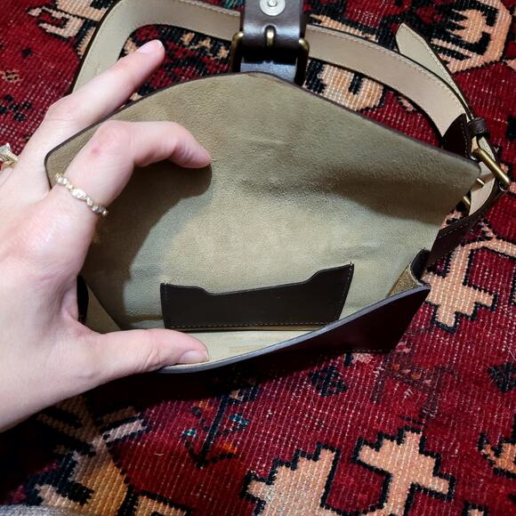 Brooks Brothers Chocolate Brown Leather Belt with Pouch Sz XS/S - Picture 3 of 6